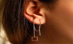 آموزش انداختن گوشواره بخیه‌ای برای خانم های مد روز 