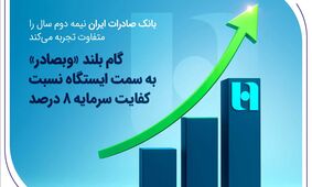 گام بلند «وبصادر» به سمت ایستگاه نسبت کفایت سرمایه ۸ درصد