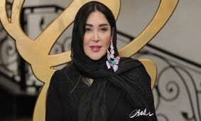استایل شگفت‌انگیز سارا منجزی‌پور در کنار محمدعلیزاده؛ حلقه جواهر درخشان و رنگ‌های کرم قهوه‌ای جذاب!