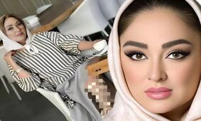 عکس تاسفبار از الهام حمیدی با لباس منشوری / کوتاه و چسبان !