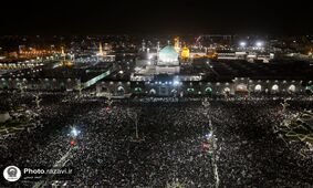 تایم لپس حسرت برانگیز از حضور زائران در شب قدر حرم امام رضا(ع)

