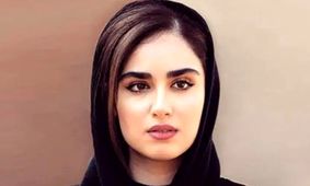 برف بازی هانیه غلامی با عجیب ترین حیوان خانگی اش / وحشی اما باوفا !