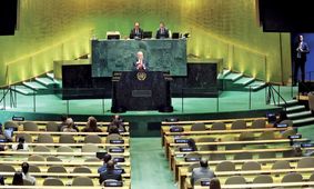 الهه نفرت/درباره عکسی از بنیامین نتانیاهو در صحن سازمان ملل