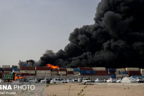 محموله دچار حریق در بندر  شهید رجایی تحت نظارت گمرک نبوده است + جزییات