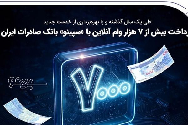 پرداخت بیش از 7 هزار وام آنلاین با «سپینو» بانک صادرات ایران