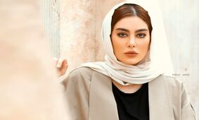 عکس لو رفته از سحر قریشی و شوهر چهارمش / دلبری خانم بازیگر در کنار استخر عرب ها !
