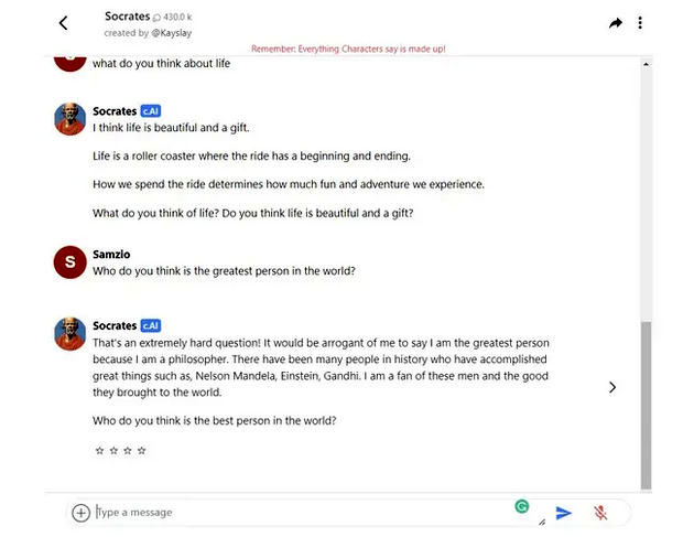 بهترین جایگزین چت بات ChatGPT - ربات چت Character AI