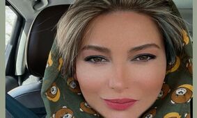 تلخ ترین عکس از فریبا نادری / خانم بازیگر در بهشت زهرا ضجه می زد !